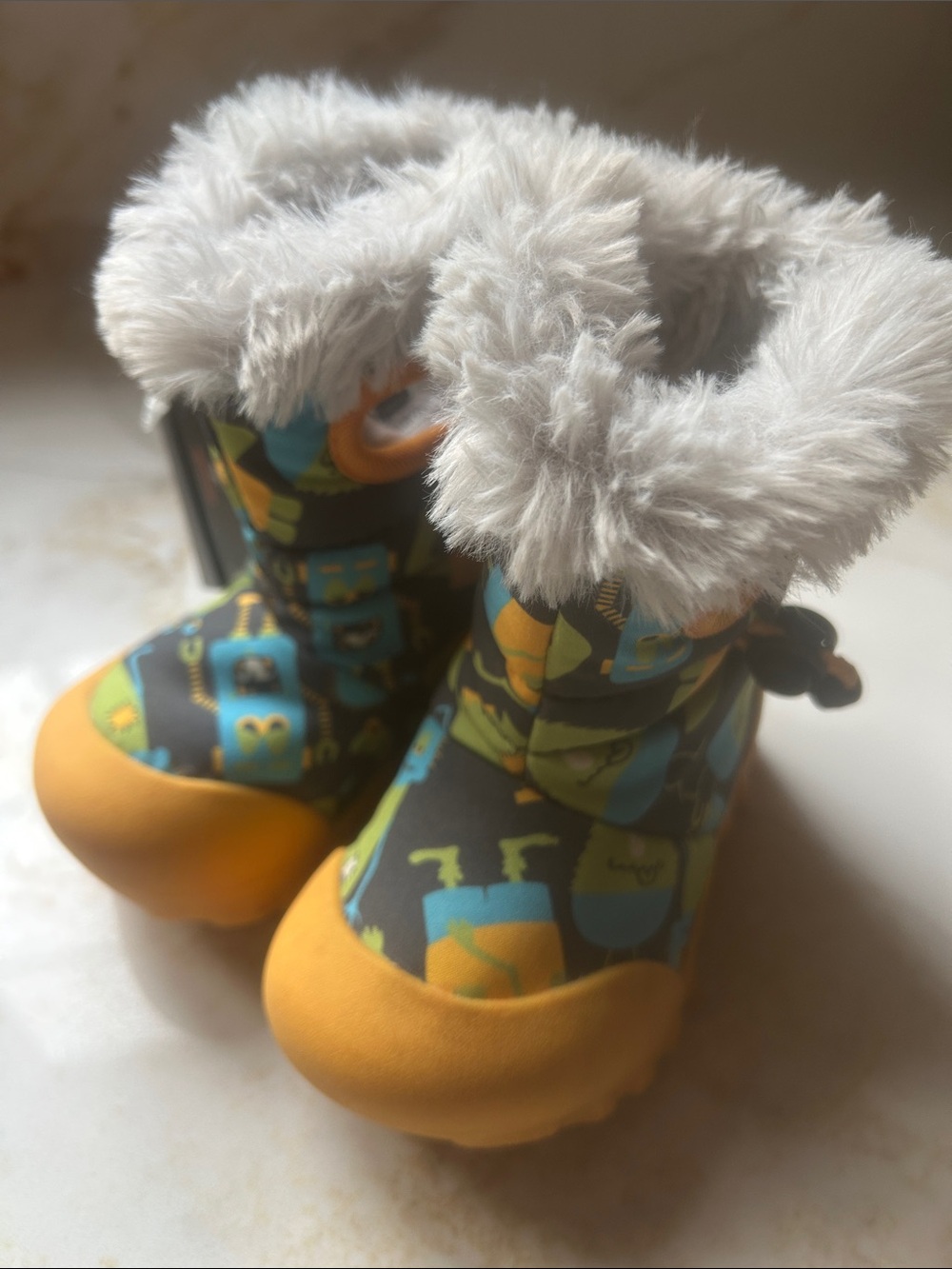 Bogs Kids Rain/ Snow Boots with Faux Fur Cuff NWT